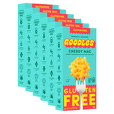 GOODLES front packaging showing Cheddy Mac branding and benefits