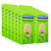 GOODLES front packaging showing vegan mac & cheese branding and benefits