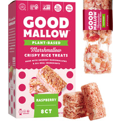 GoodMallow box front showing raspberry flavor and kosher vegan benefit