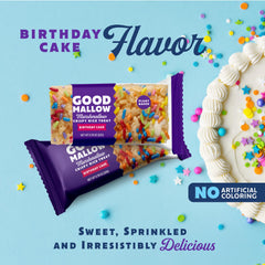 GoodMallow treat in hand showing scale for easy portion control and grab-and-go benefit