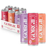 GORGIE front packaging six-pack showing citrus cans and convenience benefit