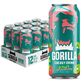 Gorilla Energy front can showing kiwi strawberry branding and bold look, helps quick recognition