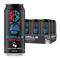 Gorilla Mind Black Cherry Vanilla front packaging showing bold branding and flavor