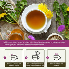 GORNVB brewed cup steaming on a table, showcasing warm roasted flavor and caffeine-free benefit
