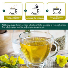 GORNVB brewed cup of mullein tea showing warm color and calming beverage appeal
