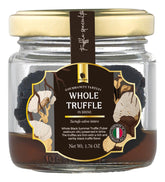 Gourmanity jar front label showing Italian black truffles and premium branding benefit