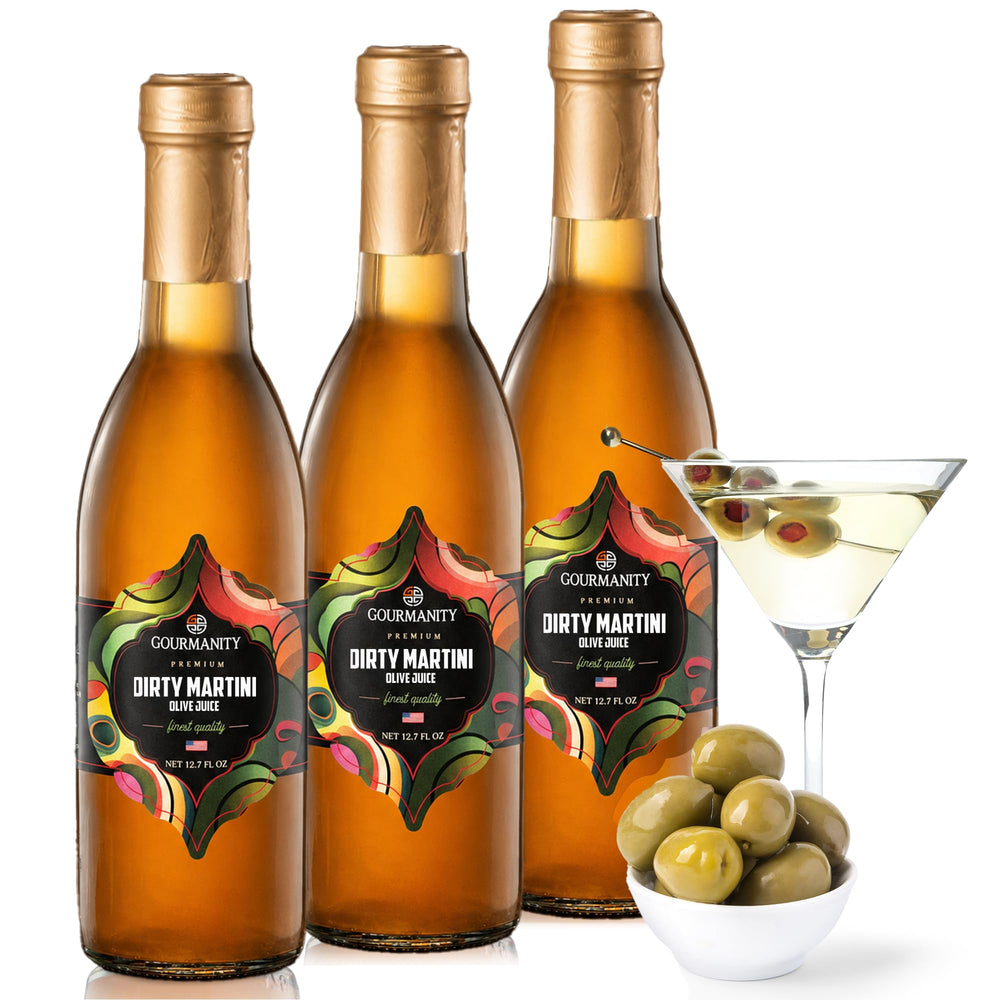 Gourmanity front packaging three pack showing bottles and brand for pantry convenience