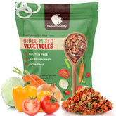 Gourmanity front packaging showing 2 lb resealable bag and branding benefits