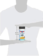 Gourmet Fries Seasonings shaker in use adding tangy flavor to hot fries