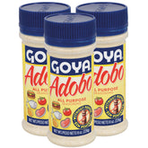 Goya Adobo front packaging showing brand and pepper-free label for easy selection