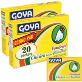 Goya front packaging showing two 7.05 oz boxes and quick seasoning benefit
