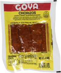Goya chorizos front packaging showing product and easy-meal benefit