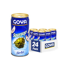 Goya guanabana front packaging showing label and bottle benefit convenient tropical flavor