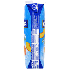 Goya pouring peach nectar close-up highlighting smooth texture and refreshing appeal
