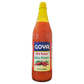 Goya Salsa Picante front bottle showing label and convenient 12 oz size benefits