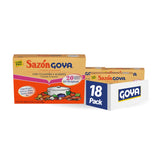 Goya Sazón front packaging showing brand and bold color for easy identification and pantry benefit