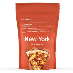 Gozney front packaging showing organic flour mix and easy water-only benefit