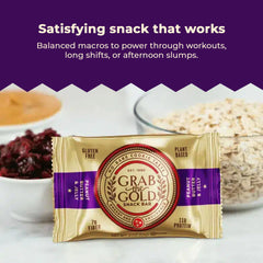 Grab The Gold bar sliced to show PB&J-style filling and balanced bite