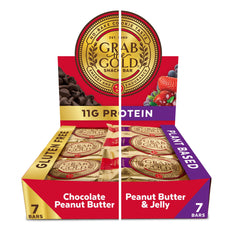 Grab The Gold front packaging showing variety pack and convenience