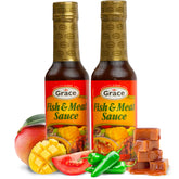 Grace bottle front view showing label and Caribbean flavor benefits