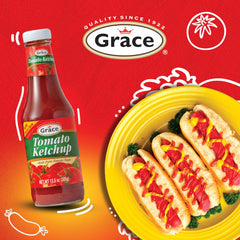 Grace ingredient closeup highlighting ripe tomatoes and spices for rich Caribbean flavor