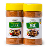 Grace front packaging showing the two-pack and vibrant Caribbean branding for pantry convenience