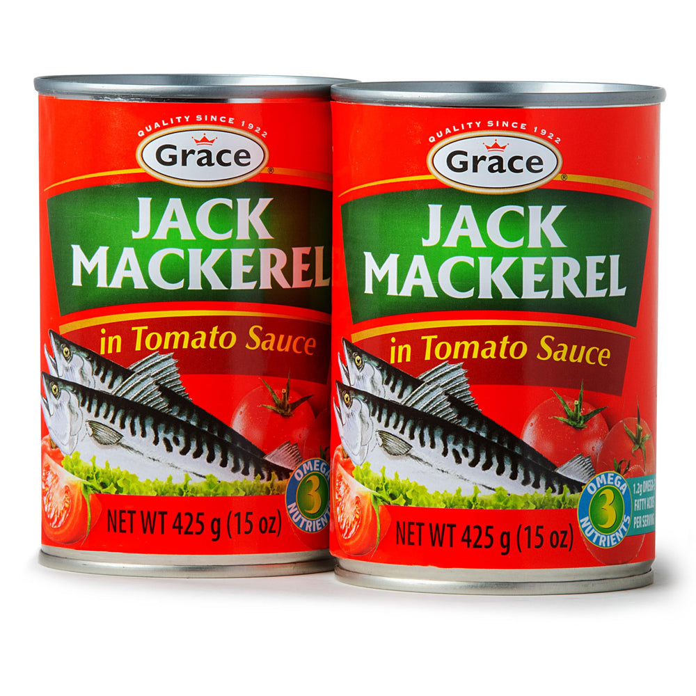 Grace mackerel front can label showing brand and product benefits
