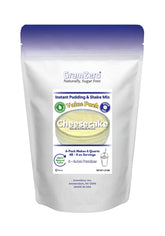 GramZero front packaging showing six-pouch cheesecake mix and convenience