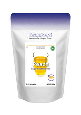 GramZero peach front packaging shows label and serving info, convenient multi-pouch pack