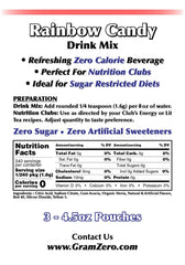GramZero mixed 8oz glass beverage, refreshing look and calorie-free benefit