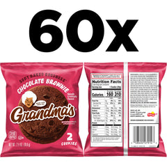 Grandma's close-up of cookie texture revealing soft brownie crumbs