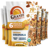 GrandyOats front packaging showing organic coconola and benefits