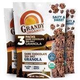 GrandyOats front packaging showing organic gluten free badge and flavor