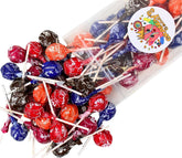 Grandys Candys front of bag showing assorted Tootsie Pops for easy event use
