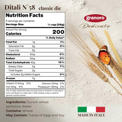 Granoro ditali lisci close-up of smooth tubes highlighting firm texture and sauce grip