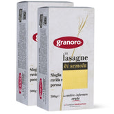 Granoro front packaging showing oven ready lasagne, convenient preparation