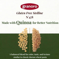 Granoro stelline in bowl of clear soup showing child-friendly ease benefit