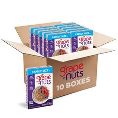 Grape-Nuts front of box showing branding and package size benefits