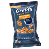 Gratify front packaging showing 10.5 oz bag and everything seasoning benefit