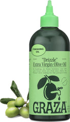 Graza front bottle view showing label and easy-grip design benefit