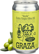 Graza refill can front label showing brand and product, highlighting easy refills