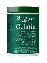 Great Lakes Gelatin front packaging showing product and weight benefits