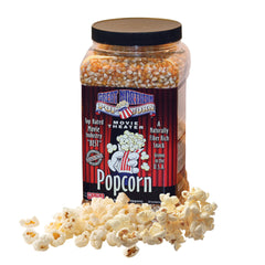 Great Northern front packaging showing 7 lb resealable jug and label, keeps kernels fresh