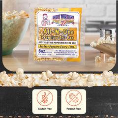 Great Northern popped popcorn in bowl illustrating fluffy texture and theater-style flavor