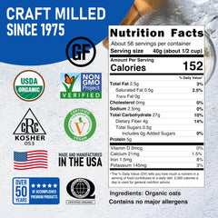 Great River Milling open bag revealing steel-cut oats texture and freshness