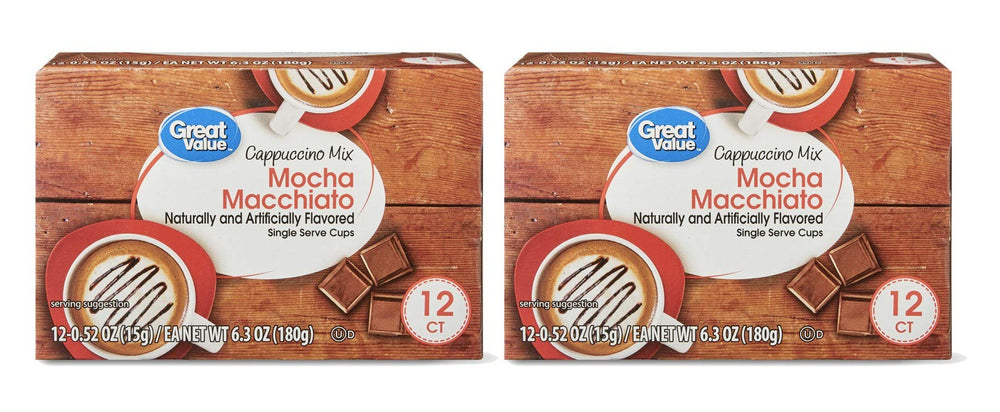 Great Value front packaging showing two 12-count boxes and product branding for convenience