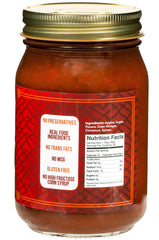 Green Jay Gourmet label close-up highlighting ingredients and handcrafted small-batch quality