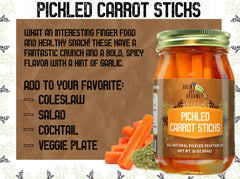 Green Jay Gourmet pickled carrot sticks tossed in a salad, adding bright flavor and crunchy contrast