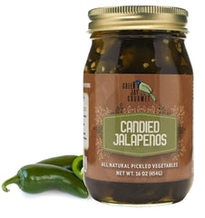 Green Jay Gourmet jar front view showing product and attractive label freshness