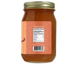 Green Jay Gourmet peach jam spread on toast in a breakfast scene, flavorful serving idea